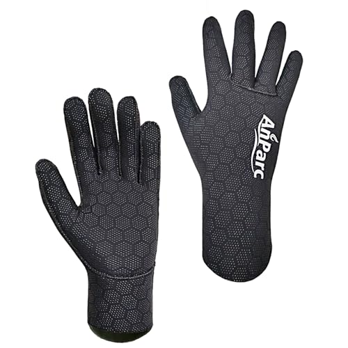 3mm Ultra Stretch Neoprene Water Gloves - Medium-Large Water Sports Gloves for Diving, Kayaking, Snorkeling
