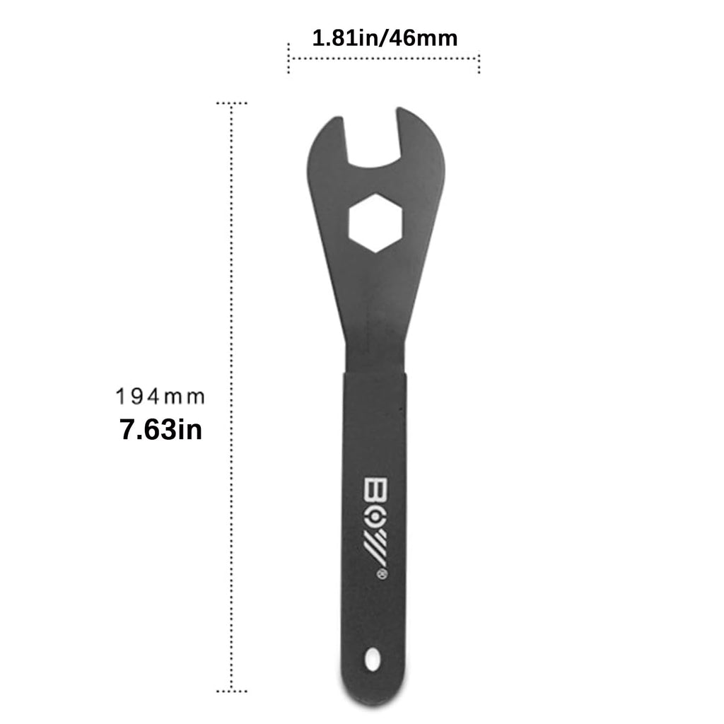 XIAOCUNCN 2MM Thick Low-Profile Bicycle Spanner, Bike Cone Wrench Set Tool, Durable Multi-Function, Carbon Steel, (13-19mm) Bicycle Wheel Hub Axle Nut Install Remover (4 pieces (13,14,15,16))