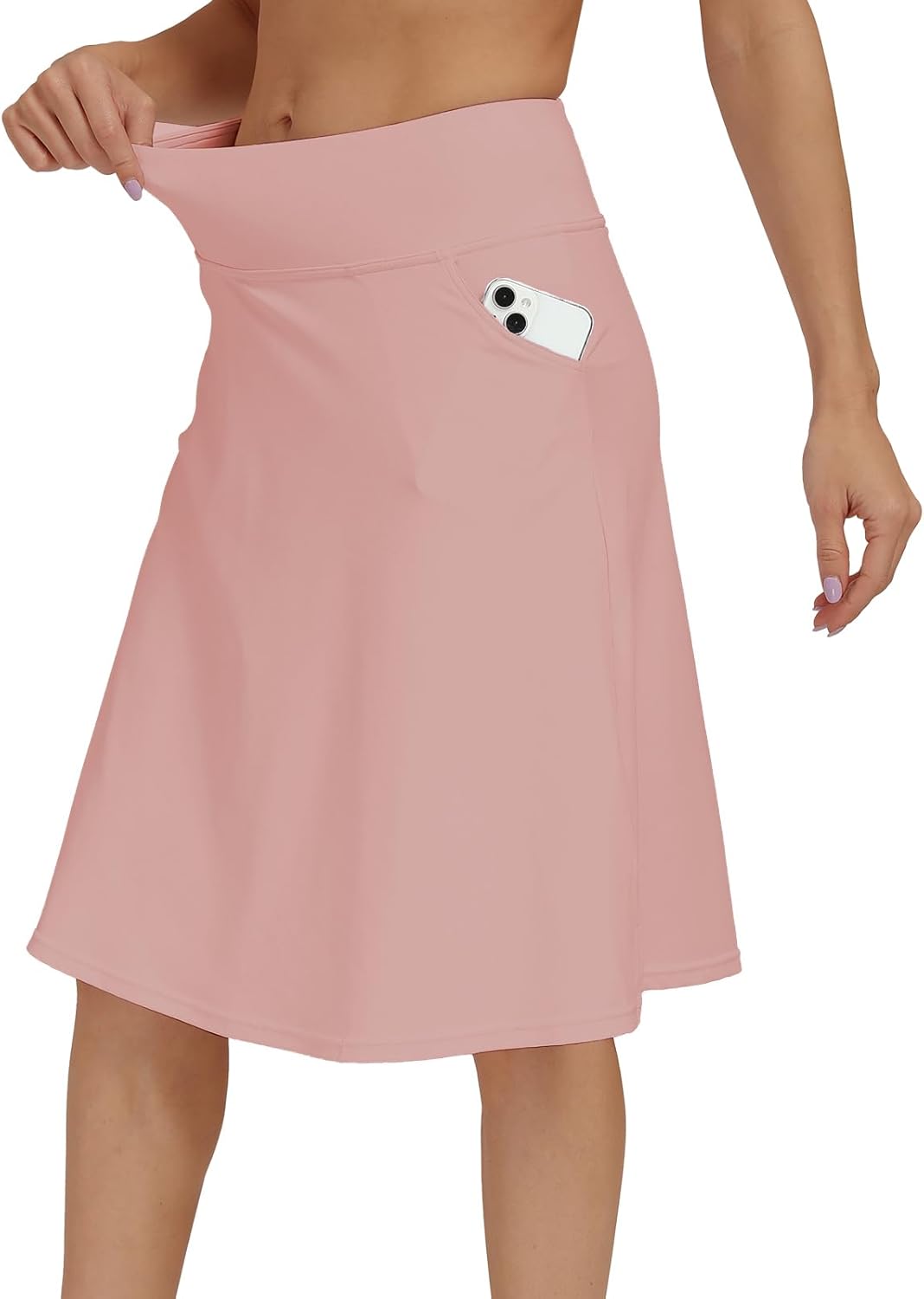 Skiennix Women's Athletic Skorts - Modest Knee-Length Running Skirt in Stylish Design