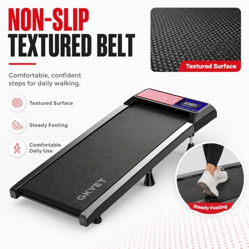 Gkyet AF Red Walking Treadmill Pad with 8% Incline for Home Office - Quiet, Adjustable Speed