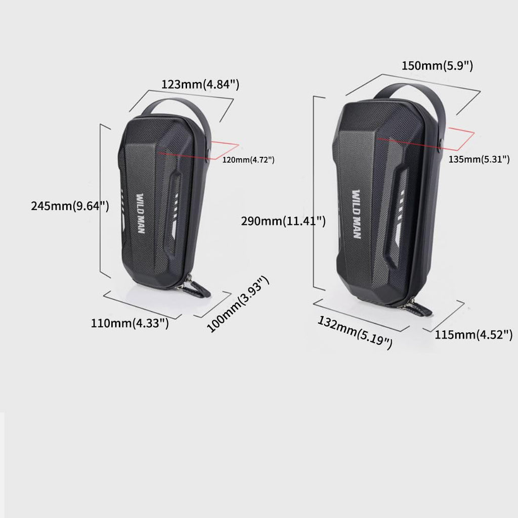WILD MAN Quick Release Hard Shell Rainproof Scooter Storage Bag for Balancing Scooters Kick Scooters Folding Bike Electric Scooter Bag(GD9X.2L)