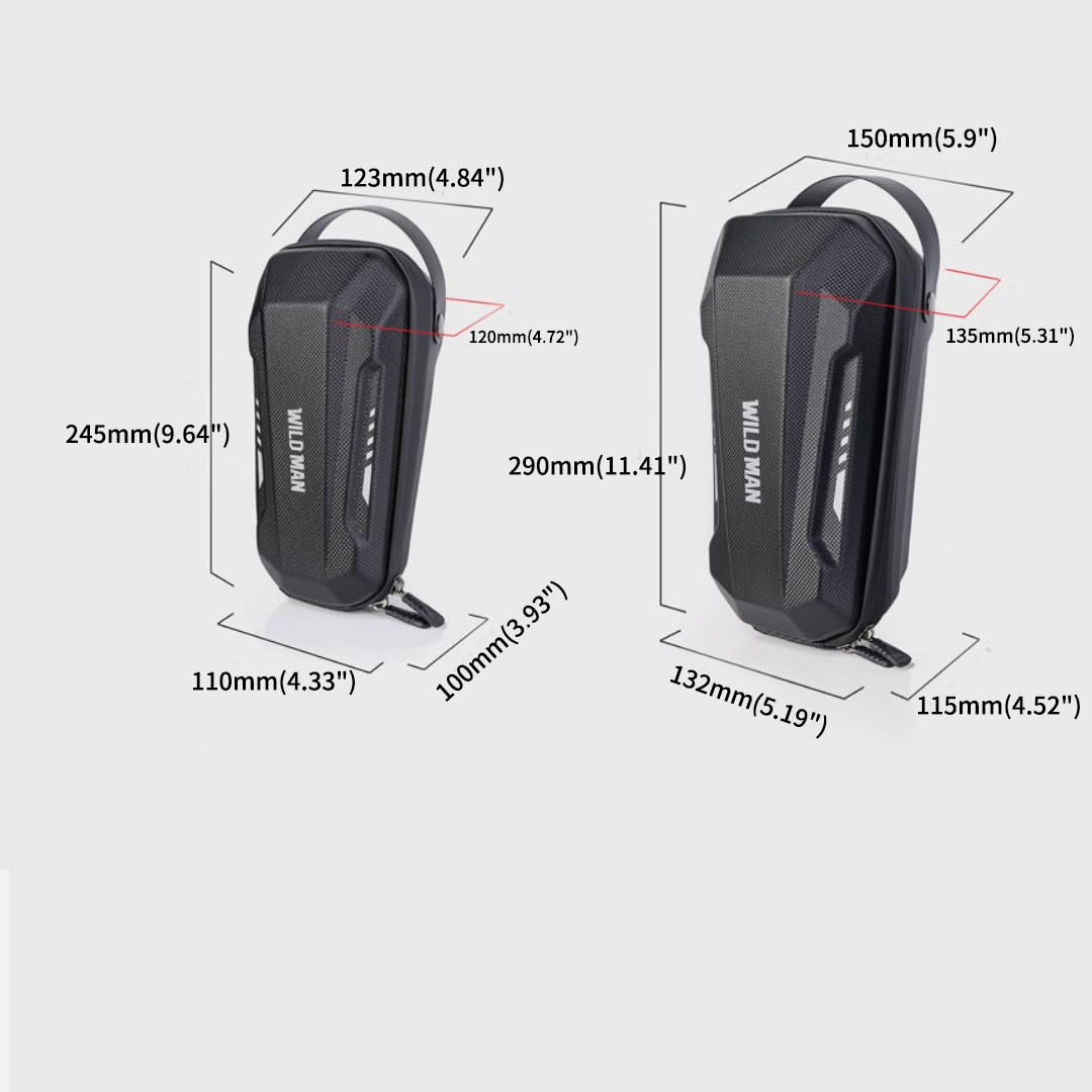 WILD MAN Quick Release Hard Shell Rainproof Scooter Storage Bag for Balancing Scooters Kick Scooters Folding Bike Electric Scooter Bag(GD9X.2L)
