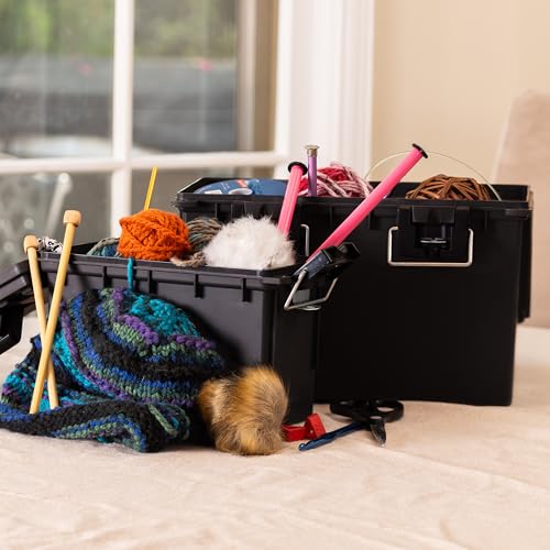 Sheffield XL Lockable Ammo Box 4-Pack in Black Made in USA Stackable Storage