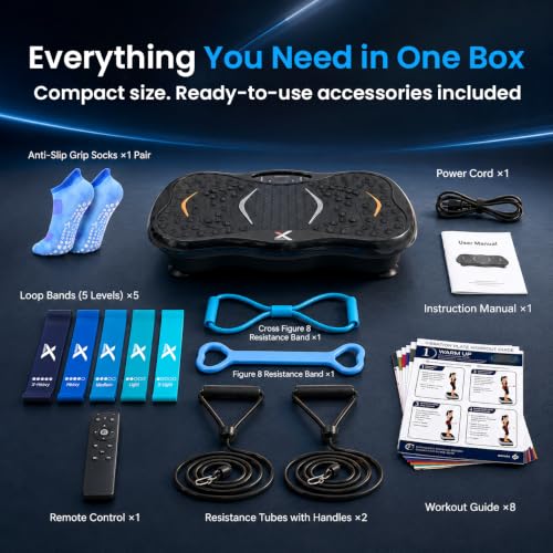 XSMITE Vibration Plate Exercise Machine for Full-Body Workout & Lymphatic Drainage