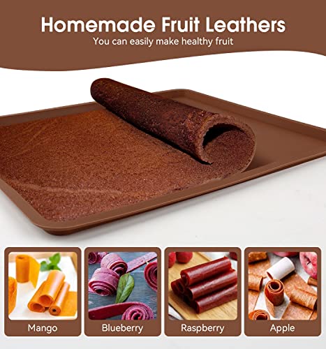 Silicone Dehydrator Sheets with Raised Edges for Fruit Leather & Food Drying