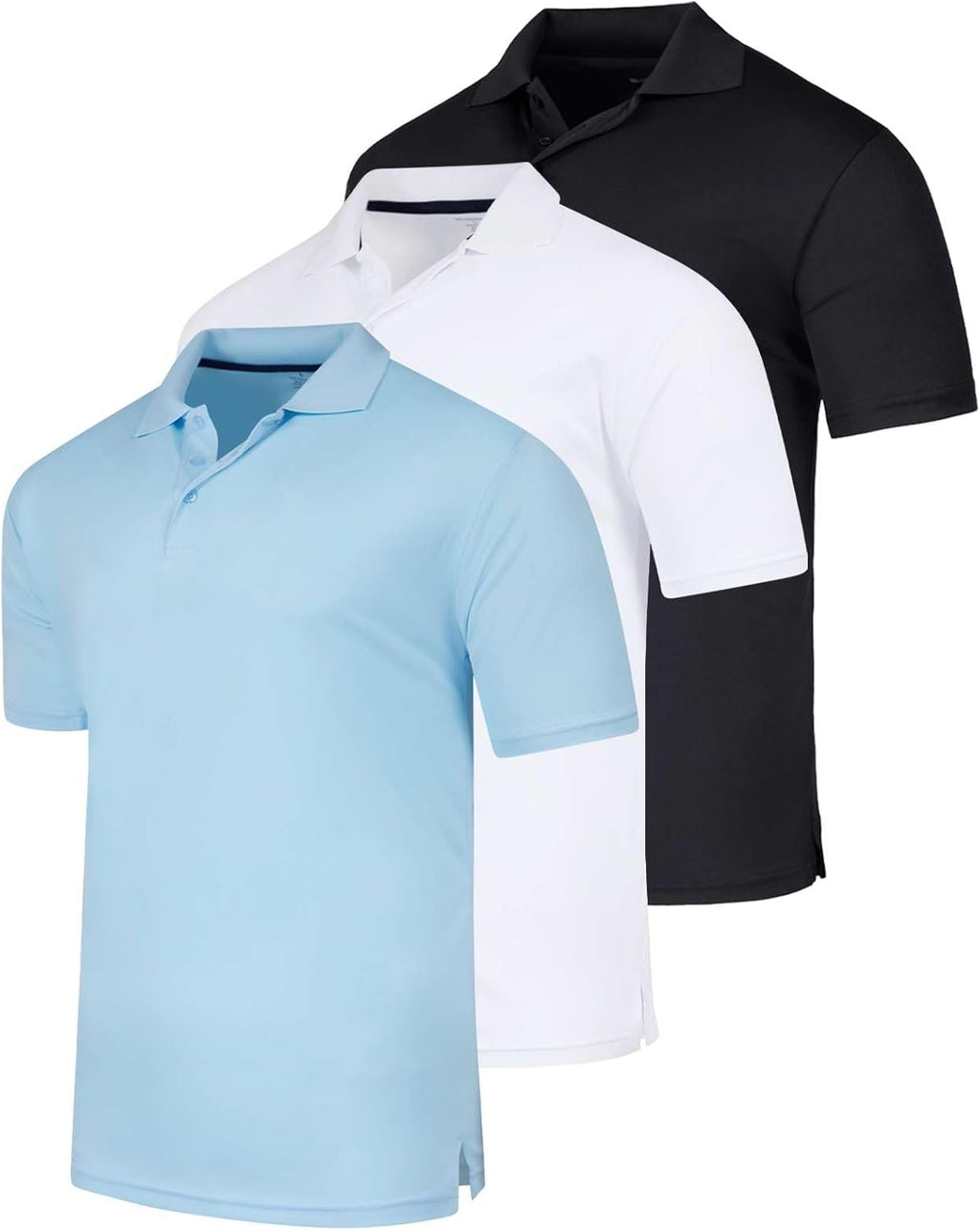 Real Essentials Men's Short Sleeve Golf Polo - Moisture-Wicking Casual Workout Shirt | Big & Tall