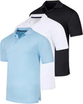 Real Essentials Men's Short Sleeve Golf Polo - Moisture-Wicking Casual Workout Shirt | Big & Tall