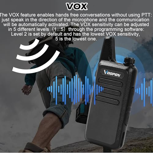 10 Pack Rechargeable Walkie Talkies for Adults Long Range Two-Way Radios with Earpieces