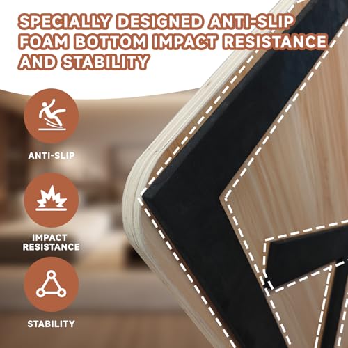 Wood Portable Tap Dance Board 42.2x21.1 Inches - Stable, Impact-Resistant Dance Floor Tiles for Home & Outdoor Practice