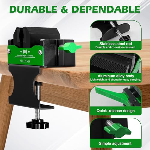 Golf Club Regripping Kit 2.0 Green No Drill Vise Clamp with Rubber Protection