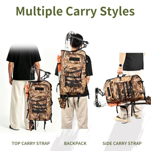 SPG Bow Hunting Backpack for Men with Quiver Pouch - Reed Camo