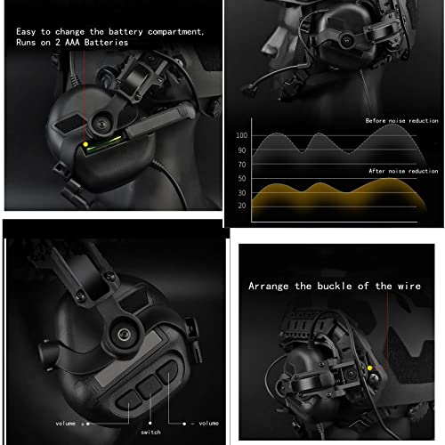 Tactical Shooting Headset with Noise Reduction & U94 PTT - Tan Variation