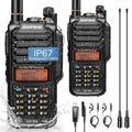 BAOFENG UV-9G GMRS Handheld Radio Waterproof Walkie Talkies 2 Pack + 15.5-Inch Antenna Cable