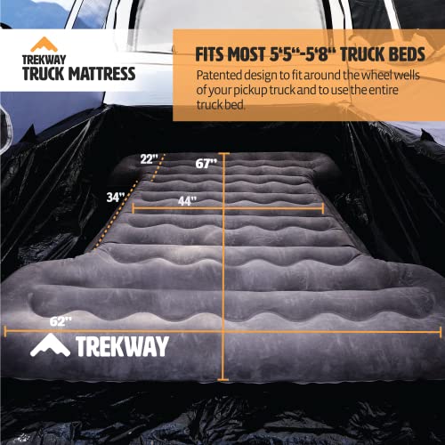 Offroading Gear Truck Bed Air Mattress 5.5'-5.8' Fit - Converts to Full Bed, Durable Inflatable for Pickup Trucks - 5.5' to 5.8' Box