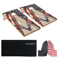 OLYMSOLD 4x2FT USA Eagle Cornhole Set - Regulation Outdoor Bean Bag Toss Game