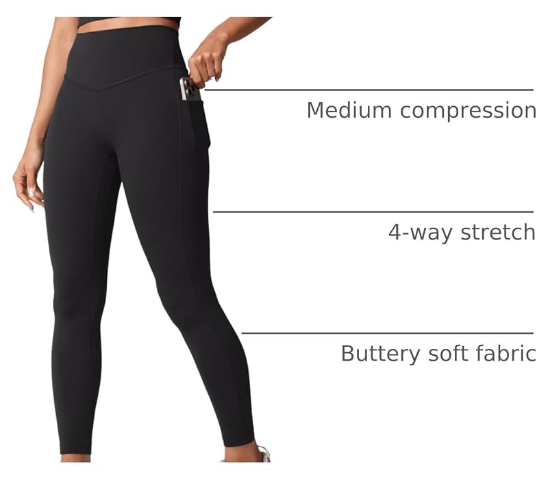 Hugcurve No Front Seam Pocket Leggings - UNISSU, Black, Large