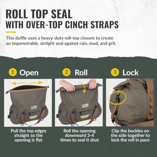 DuraBilt 80L Green Waterproof Tactical Duffel Bag & Dry Bag