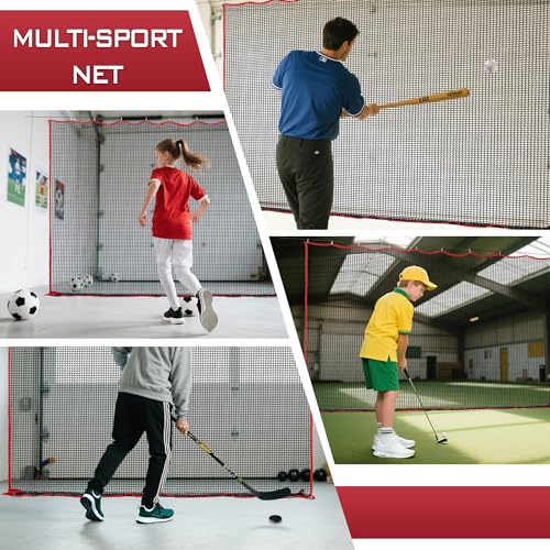 20x10ft Golf Netting with Impact Mesh - Easy Setup Backyard Practice Net