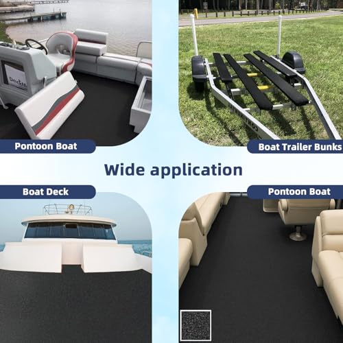 Marine Bunk Carpet for Boat Trailer 12in x 100ft - Durable UV & Saltwater Resistant Bunk Cover