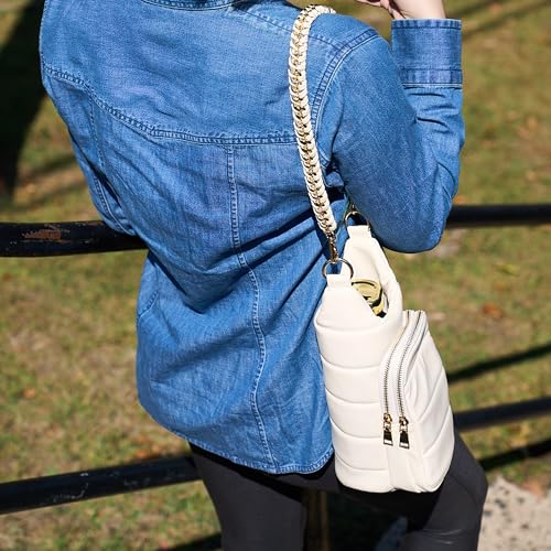WanderFull HydroBag Vegan Leather Water Bottle Holder with 2 Straps - Ivory, Oprah’s Favorite 2024