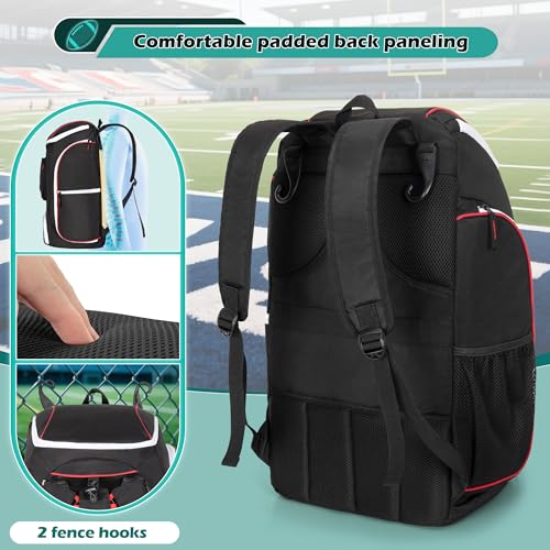 Smasrob Football Backpack with External Ball Holder - Black