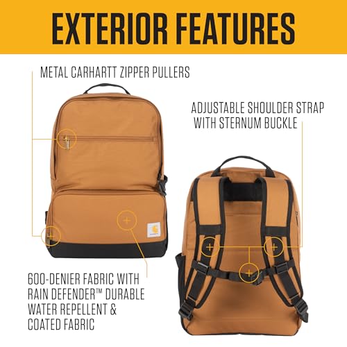 Carhartt Insulated Cooler Backpack - Black, Water-Resistant, 24 Can Capacity
