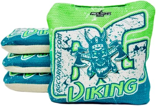 Viking Cornhole Bags Set of 4 – Teal Mint Throwback Variation, ACL Approved