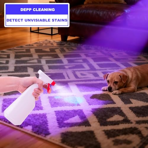 UV Flashlight 365nm Black Light for Pet Urine Detection & Leak Inspection