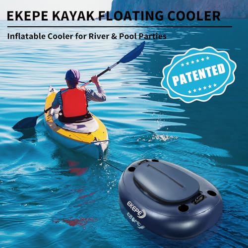 Inflatable Kayak Cooler with Cup Holders 40 QT Floating River Cooler