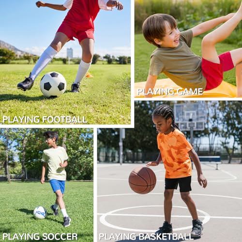 Youth Athletic Shorts for Boys and Girls Soccer Basketball - 6 Years White