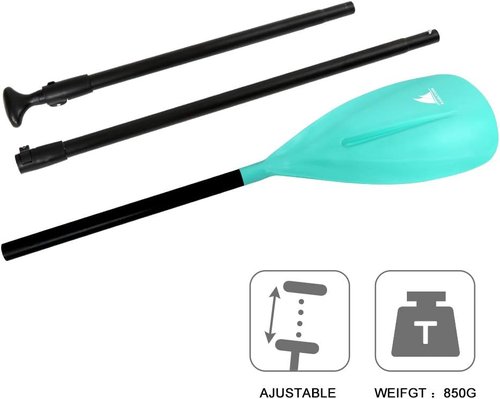 Karltion SUP Paddle - Adjustable 3-Piece Aluminum Paddle with Fiberglass Blade for Water Sports