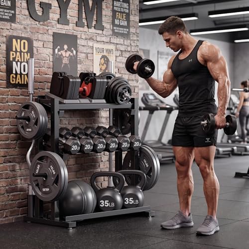 Heavy-Duty Adjustable Dumbbell Rack - 1200LBS Capacity for Home Gym