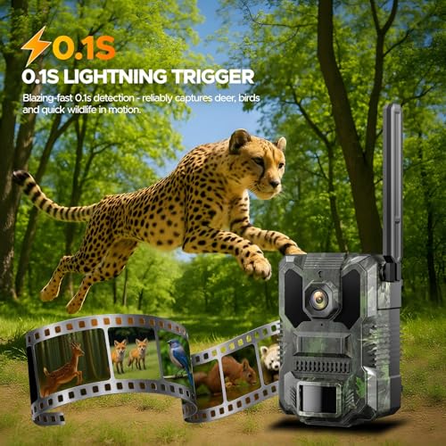 Cellular Trail Camera with 2.5K Live Feed and Built-in SIM Card