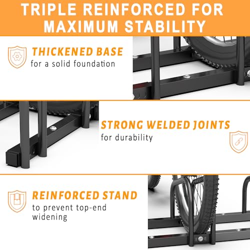 Ultrawall 5 Bike Floor Rack for Garage - Heavy Duty Bicycle Storage Stand