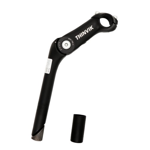 Thinvik Bike Quill Stem, 25.4mm Quill Shaft Diameter, Angle Adjustable -10° to 50° Aluminium Black
