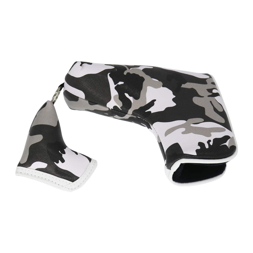 SEACLOUD Golf Blade Putter Cover Head Camouflage Pattern Headcover Protection with Magnetic Closure Headcovers Blue