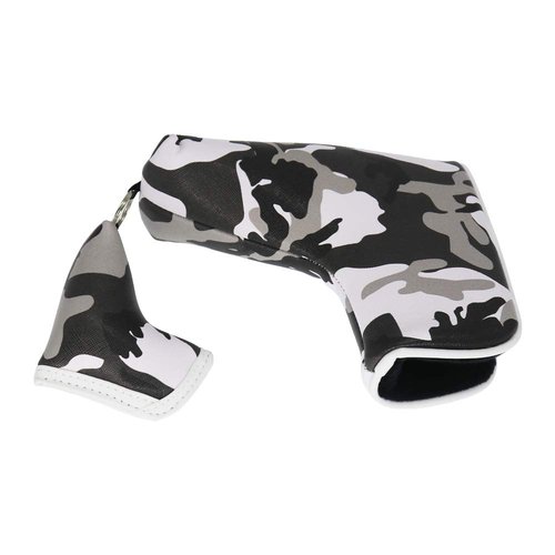 HISTAR Golf Head Cover Putter Cover Protector Camouflage Pattern Soft PU (Camouflage Gray)