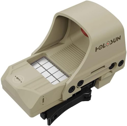 HOLOSUN 510C Open Reflex Sight - Multi-Reticle 2 MOA Dot & 65 MOA Circle, Solar FailSafe | Red/Green Reticle