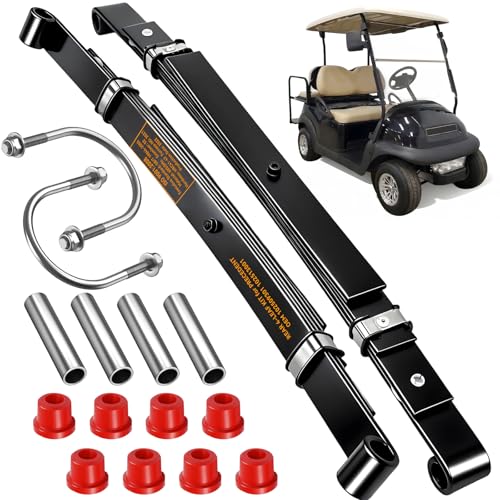 RIZINKART Heavy-Duty 4-Leaf Golf Cart Rear Leaf Spring Kit for Club Car Precedent 2004+