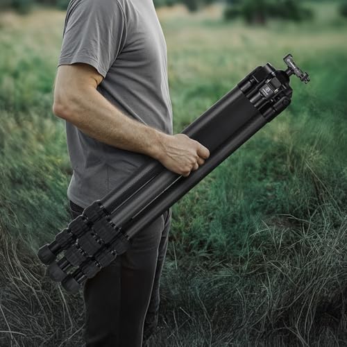 FANAUE Carbon Fiber Tripod for Hunting & Shooting with Quick-Release Arca-Swiss Mount