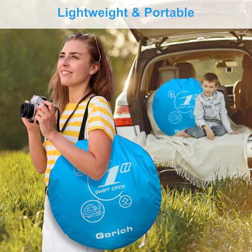 Skyblue 3-Person Pop Up Beach Tent with UPF 50+ UV Protection, Portable & Easy Setup