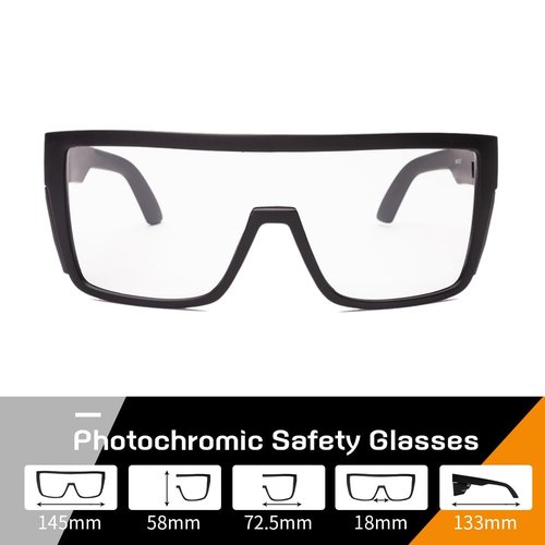 BEASVFE Z87 Color-Changing UV400 Protective Sunglasses (Matte Black)