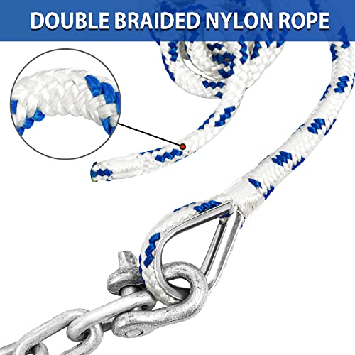 Young Marine 8 LB Galvanized Fluke Anchoring Kit for Boats 12-22FT