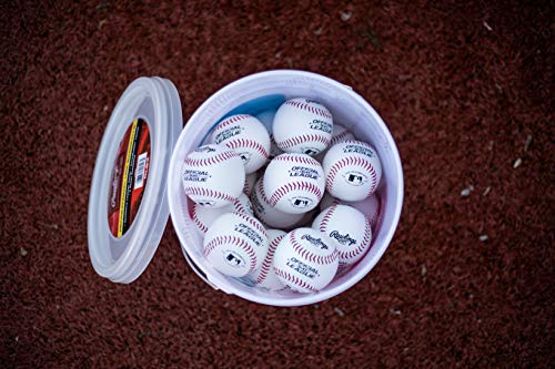 Recreational Practice Baseballs in Bucket - Youth, Official Size, 24 Pack