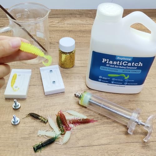Medium Plastisol for DIY Soft Fishing Lures 1 Gallon - Clear, Flexible Bait Making Material
