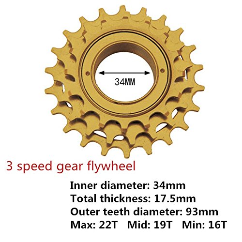 SENQI Bike Freewheel Sprocket Gear 3 Speed