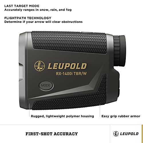 Leupold RX-1400i TBR/W Gen 2 Rangefinder with Flightpath, 1400-Yard Distance, Black/Gray
