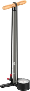 LEZYNE Steel Floor Drive Bicycle Pump - High Pressure 220 PSI with Analog/Digital Gauge | Fits Presta & Schrader Valves