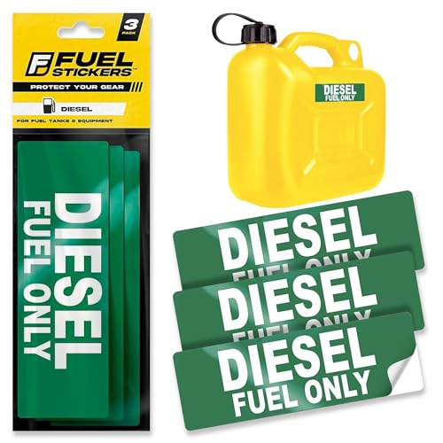 Diesel Fuel Only Sticker - 3 Labels - Weatherproof Heavy Equipment Labels - Variation of Diesel / 3 Labels