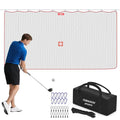 TUBAGOU 10x20FT Golf Practice & Multi-Sport Net - Backyard Hitting Net with Accessories